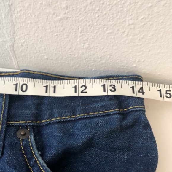 Levi’s 502 jeans size 14 Regular Taper 27x27 dark wash distressed. NWT - Picture 9 of 13